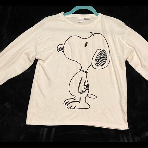 Zara Tops - Zara Snoopy Peanuts Graphic Tee Cartooncore Y2K Nostalgia Collab Sz 13-14